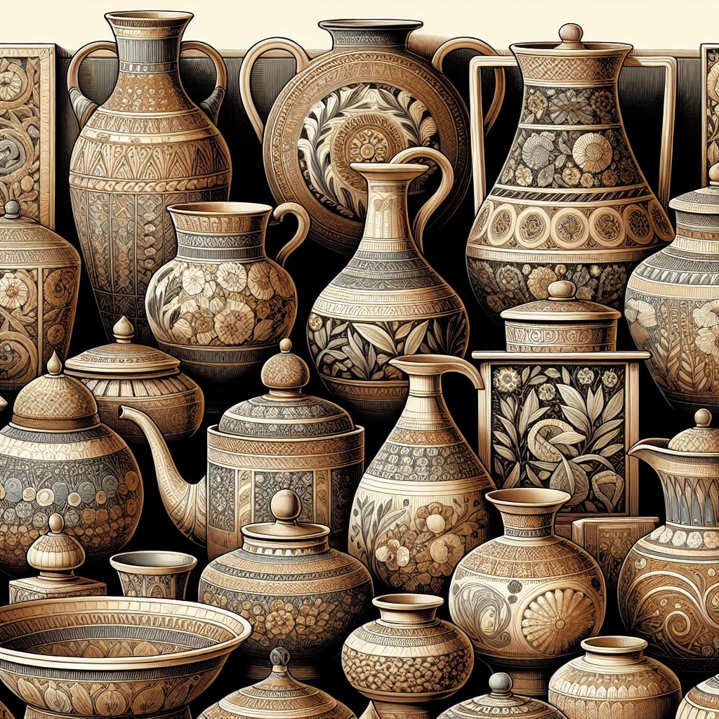 Ancient ceramics Sardegna displays